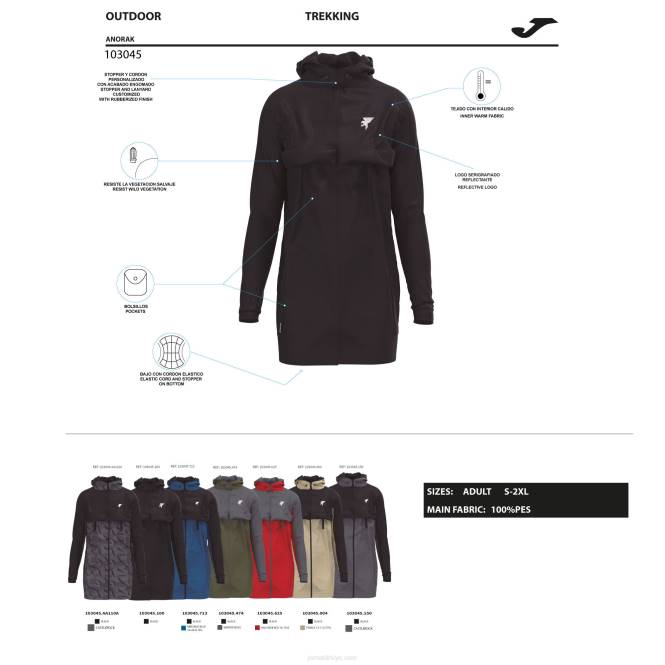 anorak gezgini Joma haki erkekler 0RJD942