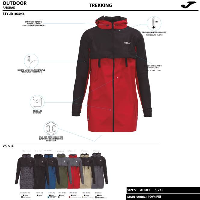 anorak gezgini Joma koyu gri erkekler 0RJD1176