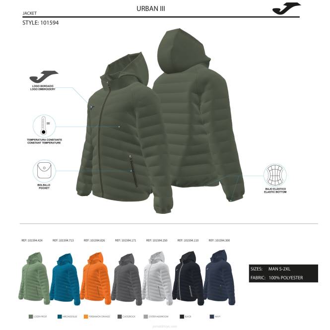 anorak kentsel iii Joma mavi erkekler 0RJD635