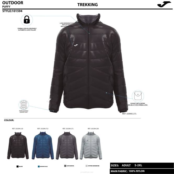 anorak kentsel iii Joma siyah koyu gri erkekler 0RJD4602