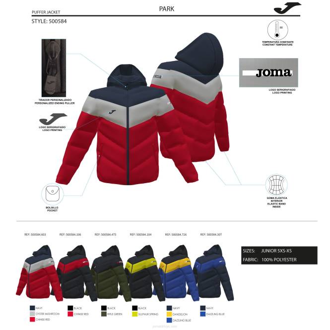 anorak parkı Joma siyah erkekler 0RJD920