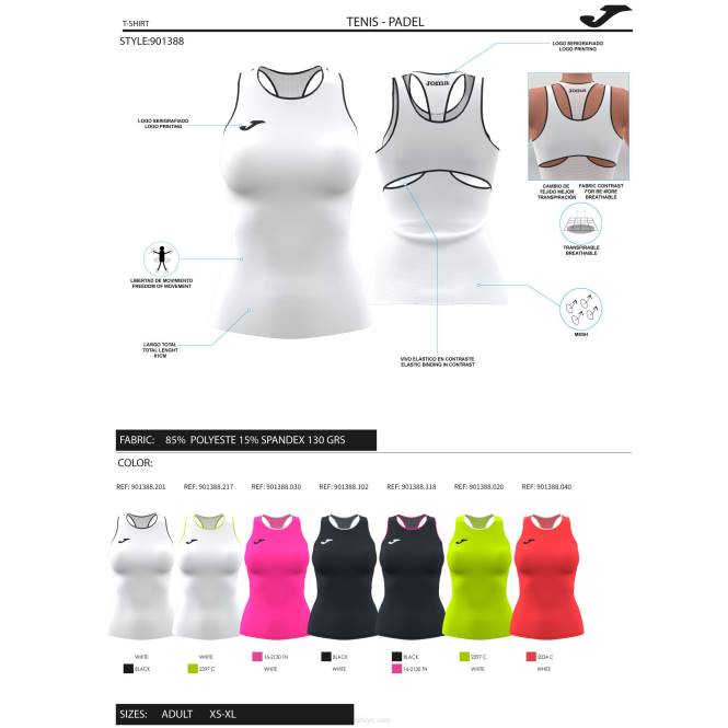 atlet molası Joma floresan mercan kadınlar 0RJD3683