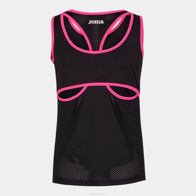 atlet molası Joma siyah floresan pembe kadınlar 0RJD1843