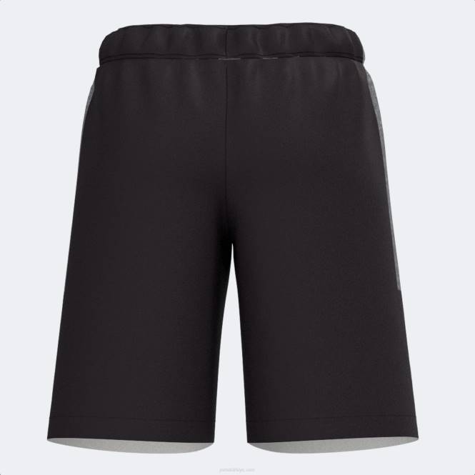 bermuda şort beta ıı Joma siyah melanj gri erkekler 0RJD3019