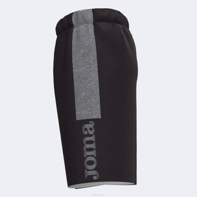 bermuda şort beta ıı Joma siyah melanj gri erkekler 0RJD3019
