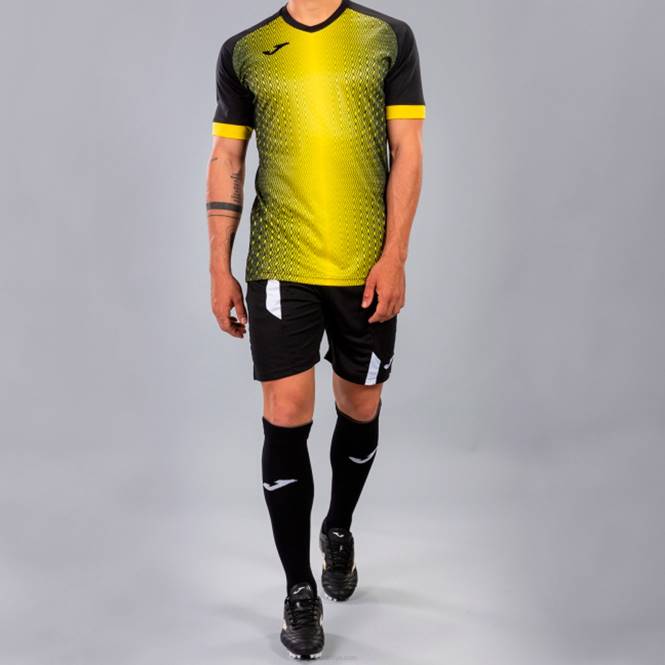 bermuda şort süpernova Joma siyah beyaz erkekler 0RJD1429