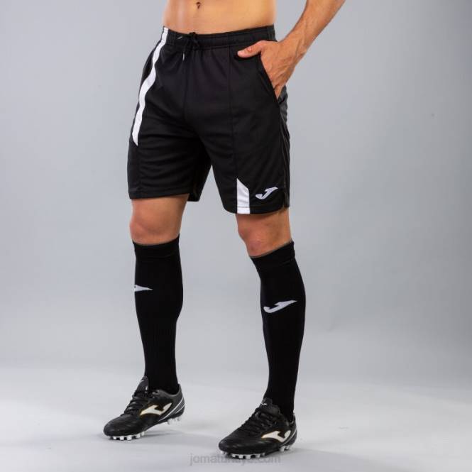 bermuda şort süpernova Joma siyah beyaz erkekler 0RJD1429