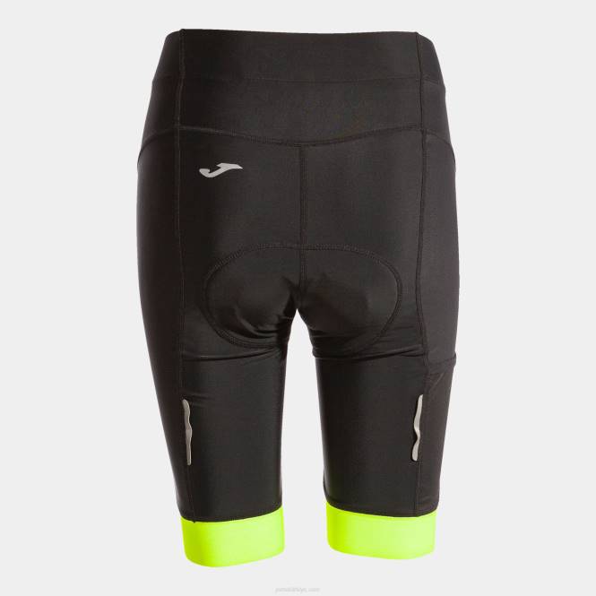 bisiklet şortu Joma siyah floresan sarı kadınlar 0RJD3753