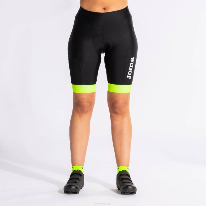 bisiklet şortu Joma siyah floresan sarı kadınlar 0RJD3753