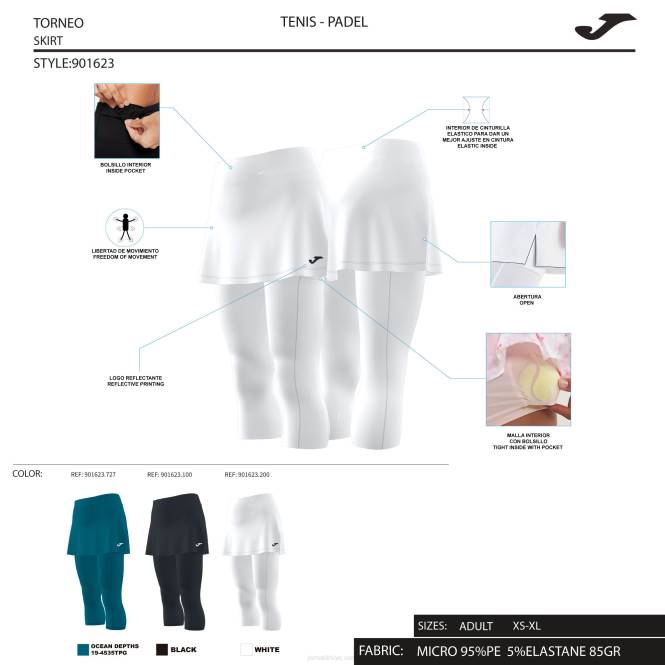 etek kombi torneo Joma yeşil kadınlar 0RJD3944
