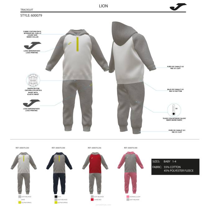 eşofman genç aslan Joma lacivert melanj gri0RJD4092