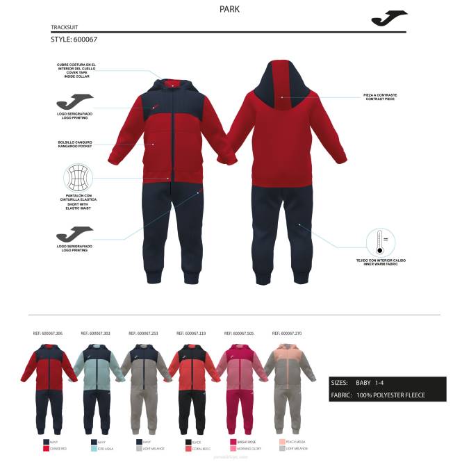 eşofman genç parkı Joma pembe0RJD2753