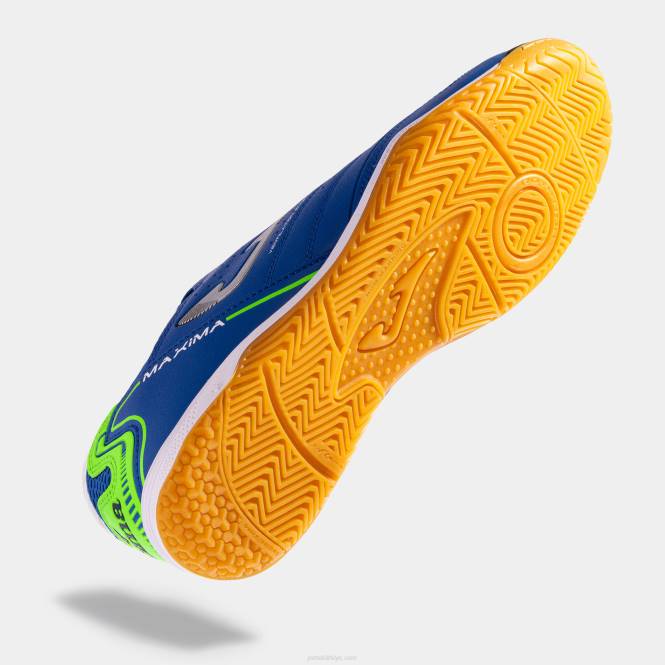 futsal ayakkabı maxima 23 kapalı Joma kraliyet mavisi floresan yeşili0RJD438