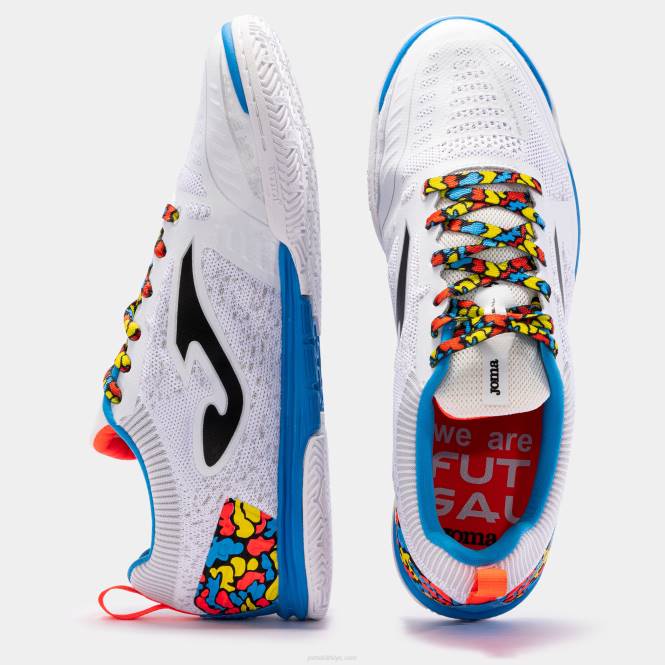 futsal ayakkabı taktik 22 kapalı Joma beyaz kraliyet mavisi0RJD15