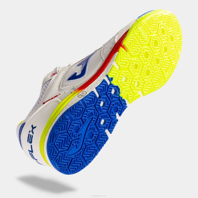 futsal ayakkabı top flex rebound 22 kapalı İspanyol futsal seçimi Joma beyaz floresan sarı0RJD3710