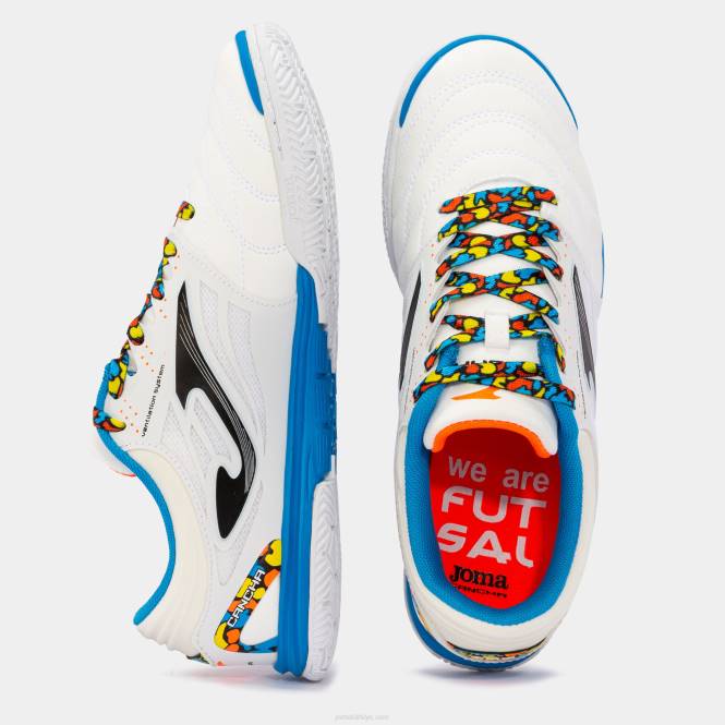 futsal ayakkabıları cancha 22 kapalı Joma Beyaz mavi0RJD2588
