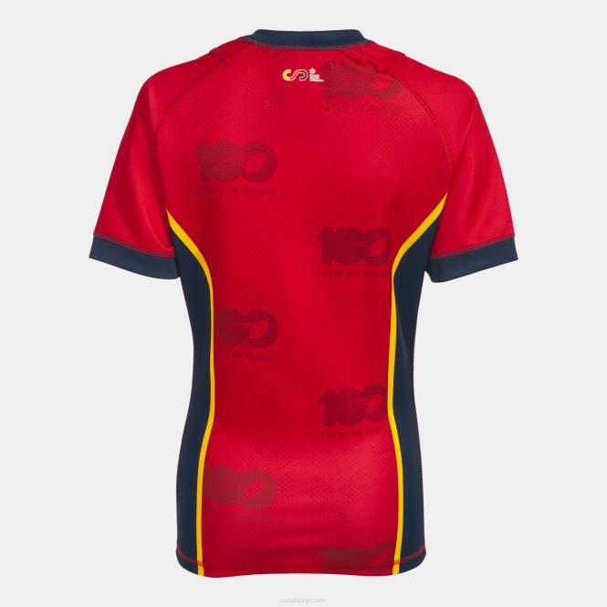 gömlek kısa kollu 1 üniforma ispanyol rugby federasyonu Joma kırmızı kadınlar 0RJD3915