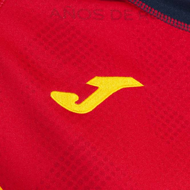gömlek kısa kollu 1 üniforma ispanyol rugby federasyonu Joma kırmızı kadınlar 0RJD3915