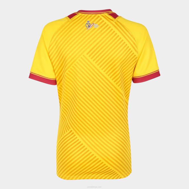 gömlek kısa kollu 2 üniforma ispanyol rugby federasyonu Joma sarı kadınlar 0RJD3588