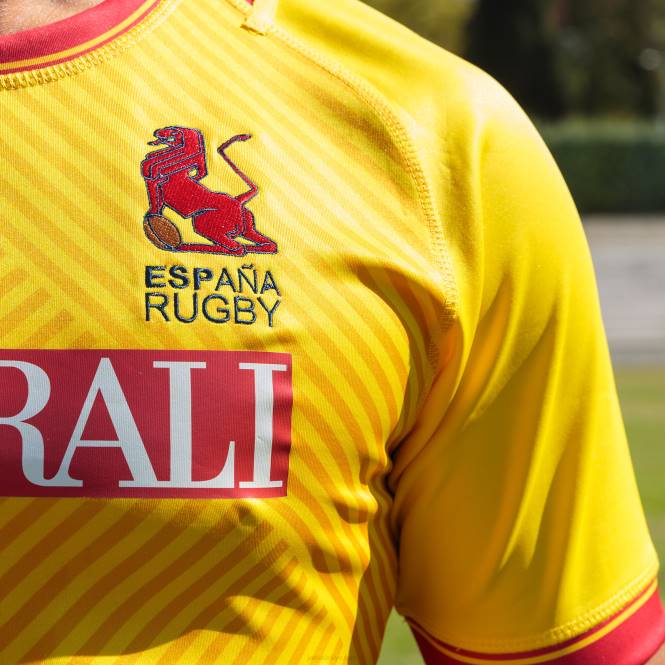 gömlek kısa kollu 2 üniforma ispanyol rugby federasyonu Joma sarı0RJD3511