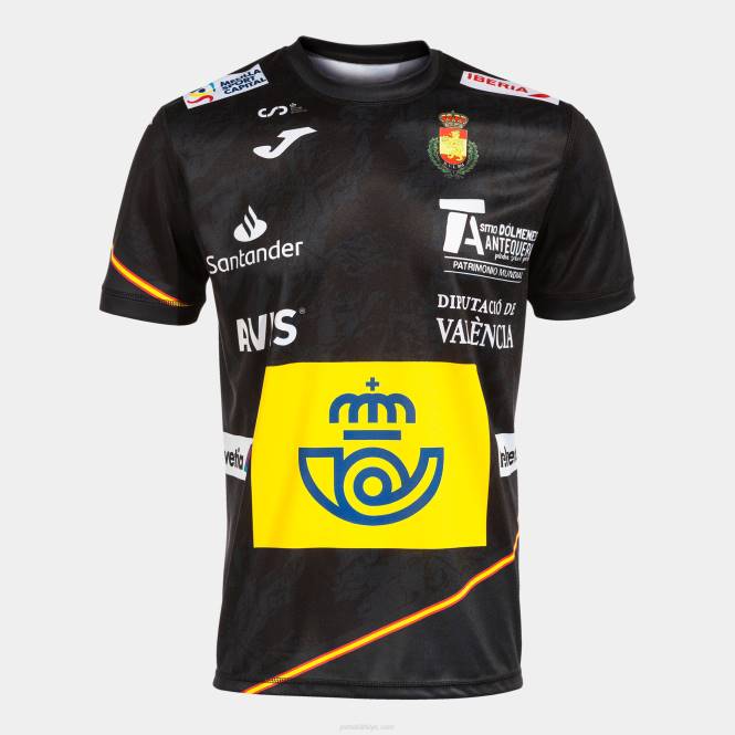 gömlek kısa kollu 3 üniforma ispanyol kraliyet hentbol federasyonu Joma siyah koyu gri0RJD534