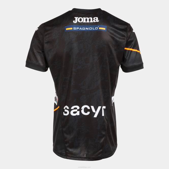 gömlek kısa kollu 3 üniforma ispanyol kraliyet hentbol federasyonu Joma siyah koyu gri0RJD534