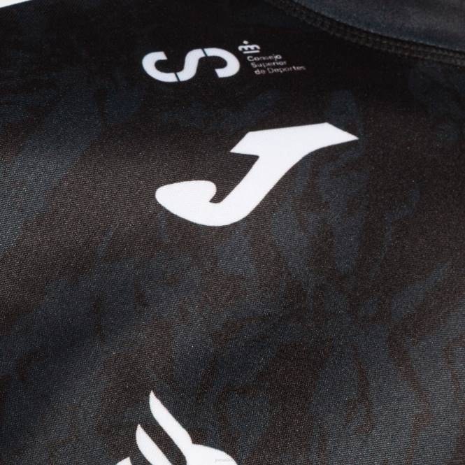 gömlek kısa kollu 3 üniforma ispanyol kraliyet hentbol federasyonu Joma siyah koyu gri0RJD534