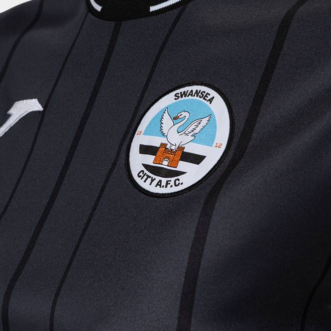 gömlek kısa kollu 3 üniforma swansea 22/23 Joma koyu gri kadınlar 0RJD3914