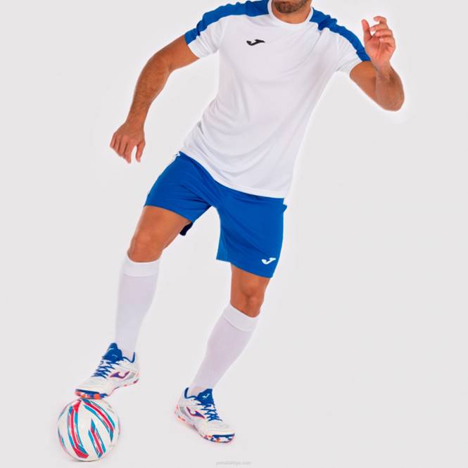 gömlek kısa kollu akademi iii Joma beyaz kraliyet mavisi erkekler 0RJD4195