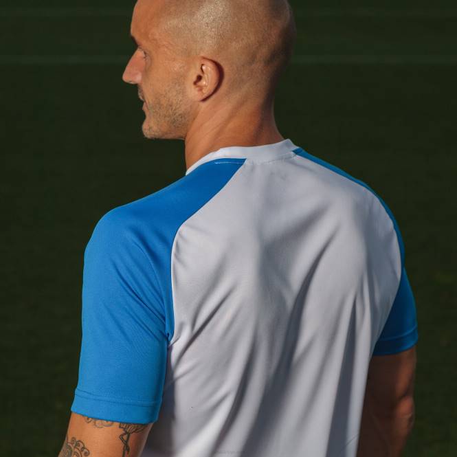 gömlek kısa kollu akademi iv Joma beyaz kraliyet mavisi erkekler 0RJD3095