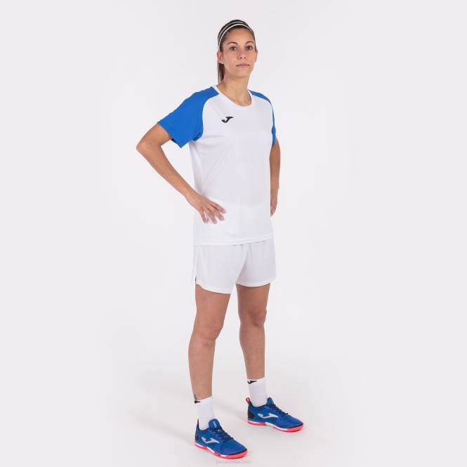 gömlek kısa kollu akademi iv Joma beyaz kraliyet mavisi kadınlar 0RJD3951