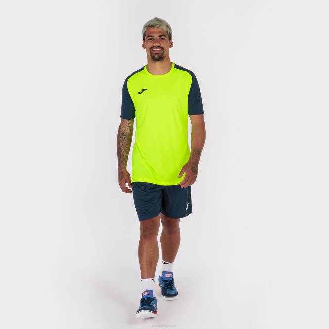 gömlek kısa kollu akademi iv Joma floresan sarı lacivert erkekler 0RJD2968
