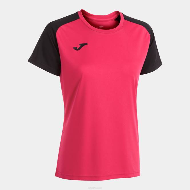 gömlek kısa kollu akademi iv Joma fuşya siyah kadınlar 0RJD2112