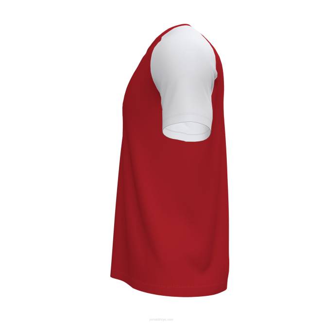 gömlek kısa kollu akademi iv Joma kırmızı beyaz erkekler 0RJD1005