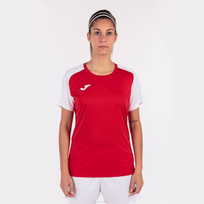 gömlek kısa kollu akademi iv Joma kırmızı beyaz kadınlar 0RJD2465