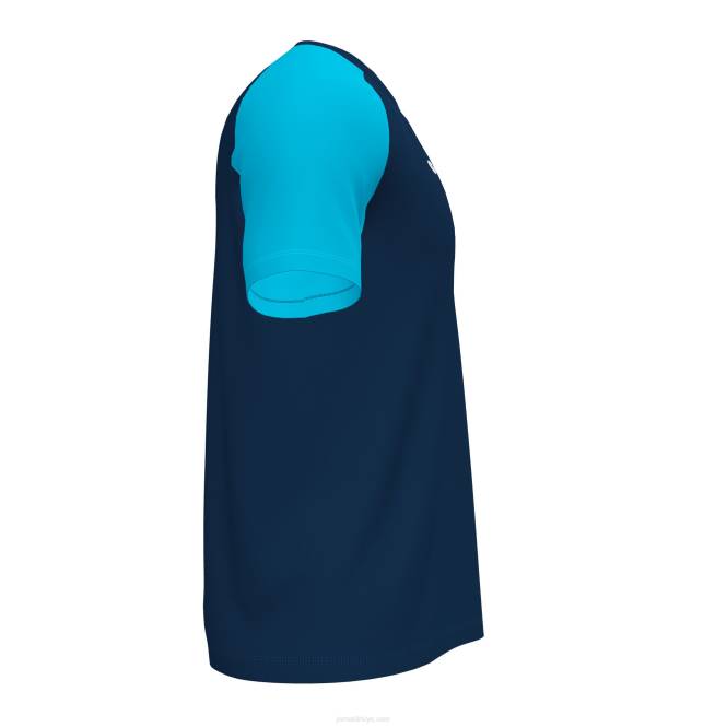 gömlek kısa kollu akademi iv Joma lacivert floresan turkuaz erkekler 0RJD3098