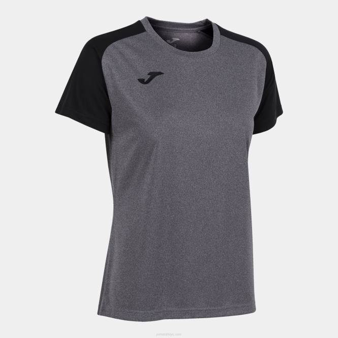 gömlek kısa kollu akademi iv Joma melanj gri siyah kadınlar 0RJD3670