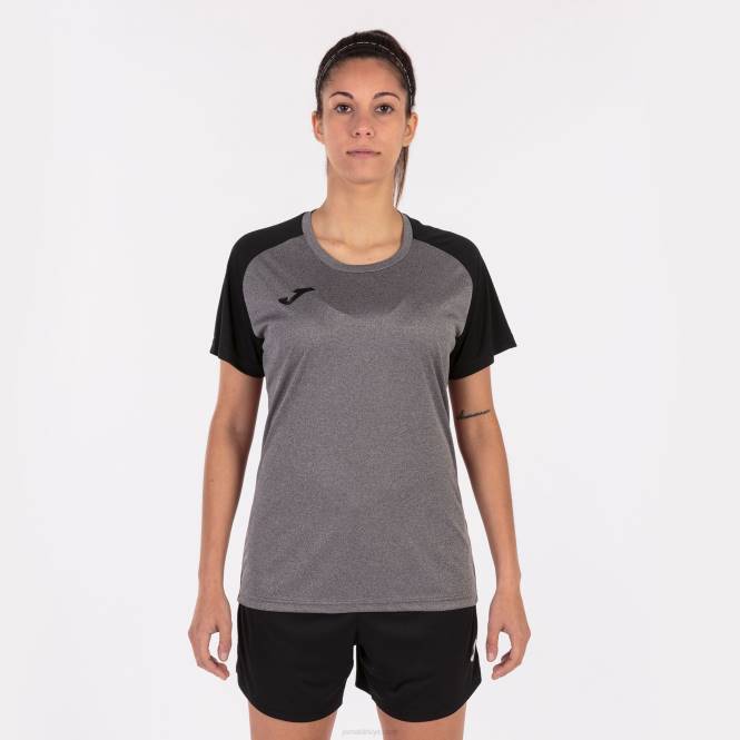 gömlek kısa kollu akademi iv Joma melanj gri siyah kadınlar 0RJD3670