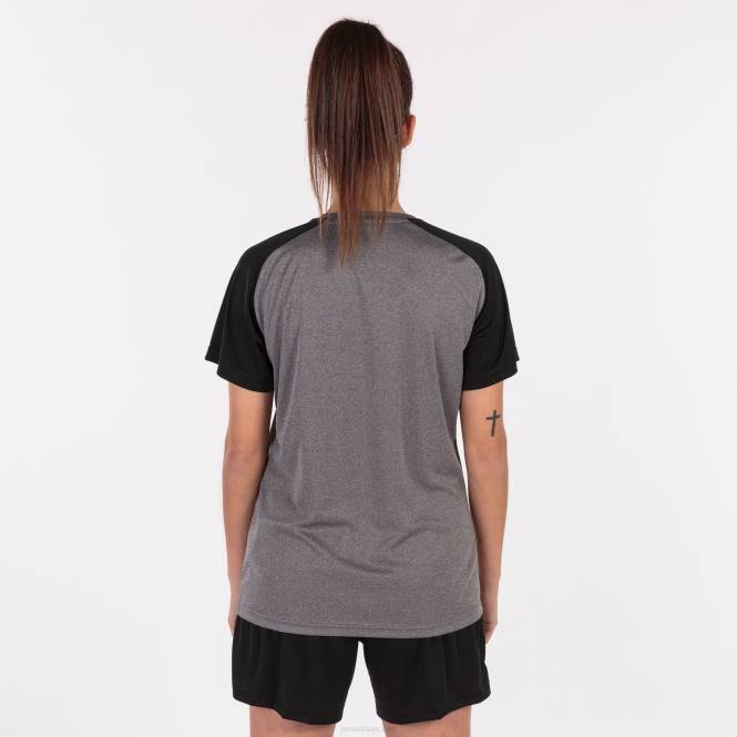 gömlek kısa kollu akademi iv Joma melanj gri siyah kadınlar 0RJD3670