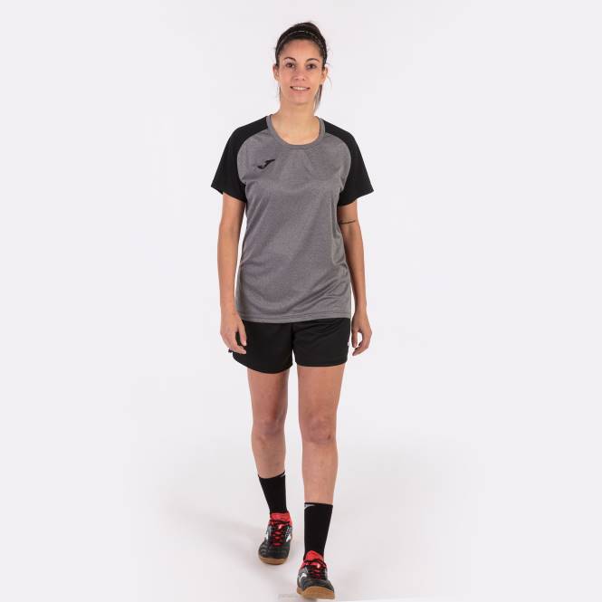 gömlek kısa kollu akademi iv Joma melanj gri siyah kadınlar 0RJD3670