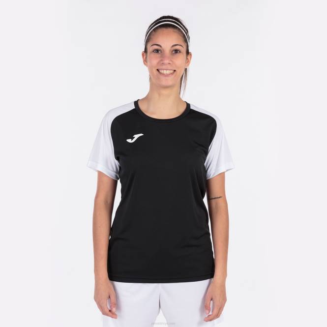 gömlek kısa kollu akademi iv Joma siyah beyaz kadınlar 0RJD2329