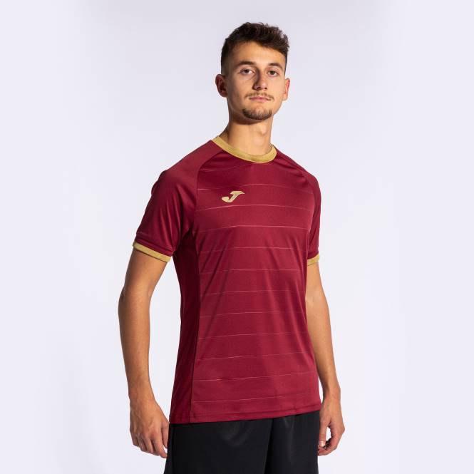 gömlek kısa kollu altın v Joma bordo erkekler 0RJD1136