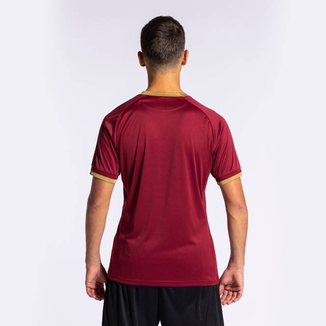 gömlek kısa kollu altın v Joma bordo erkekler 0RJD1136