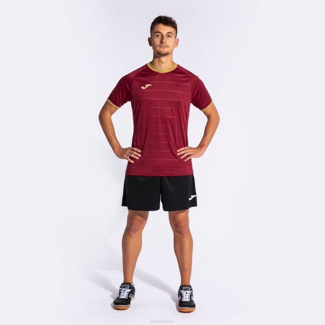 gömlek kısa kollu altın v Joma bordo erkekler 0RJD1136