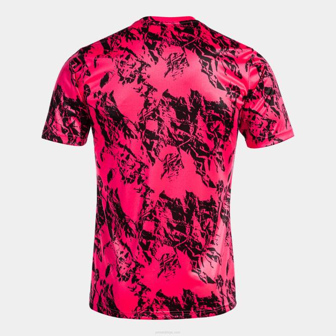gömlek kısa kollu aslan Joma floresan pembe siyah erkekler 0RJD219