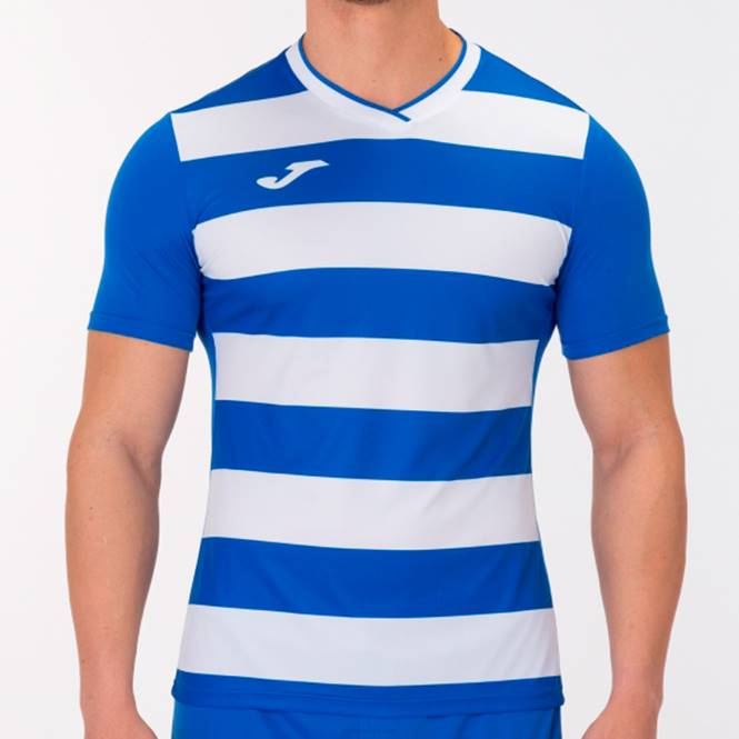 gömlek kısa kollu avrupa iv Joma kraliyet mavisi beyaz erkekler 0RJD3133