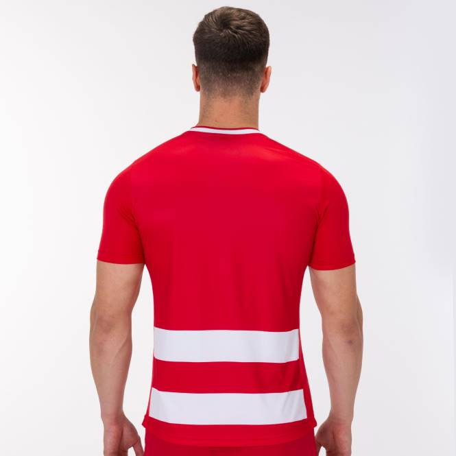 gömlek kısa kollu avrupa iv Joma kırmızı beyaz erkekler 0RJD4398
