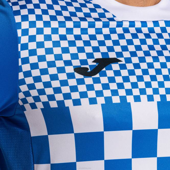 gömlek kısa kollu bayrak iii Joma kraliyet mavisi beyaz erkekler 0RJD241