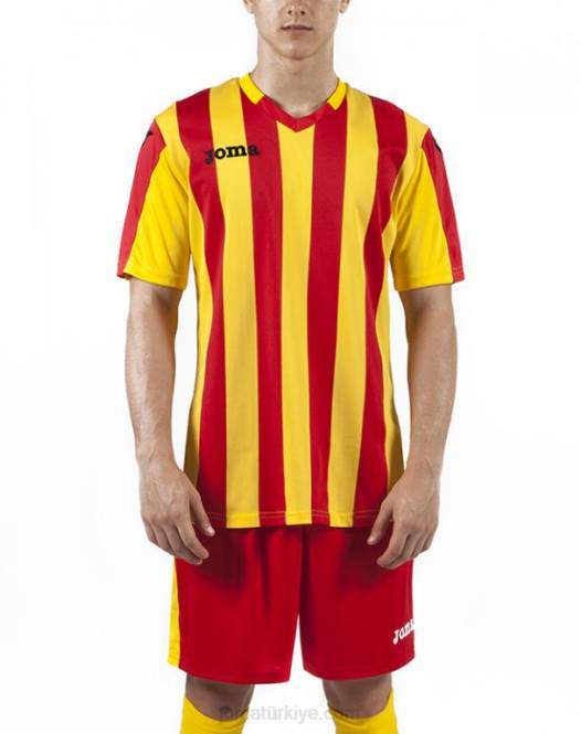 gömlek kısa kollu copa Joma kırmızı Sarı erkekler 0RJD4487