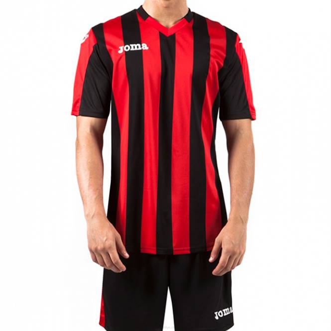 gömlek kısa kollu copa Joma kırmızı siyah erkekler 0RJD2963